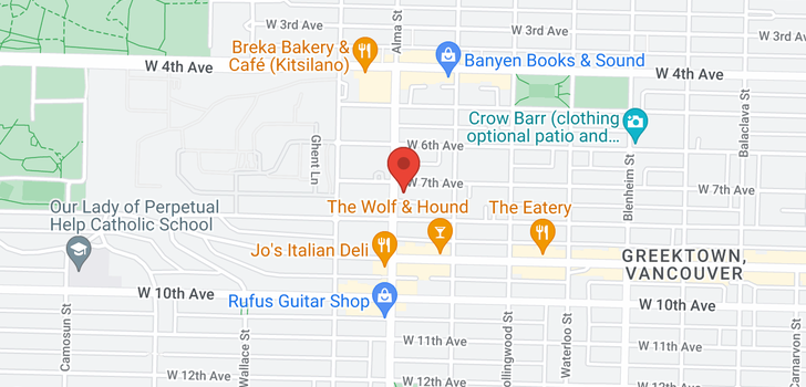 map of 202 3680 W 7TH AVENUE